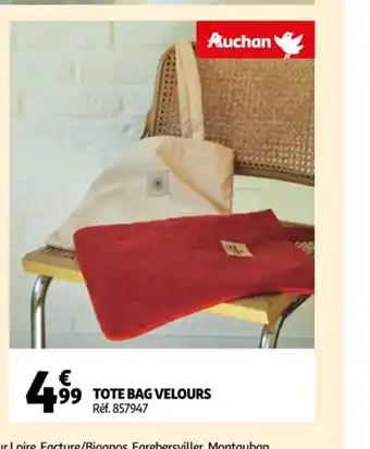 Auchan Tote Bag Velours offre