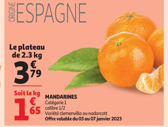 Auchan Supermarché Mandarines offre