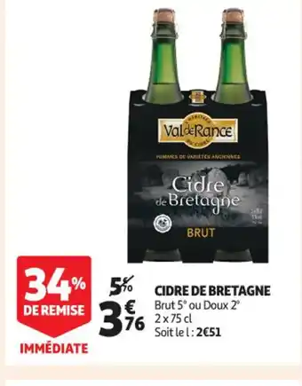 Auchan Supermarché Cidre de Bretagne offre