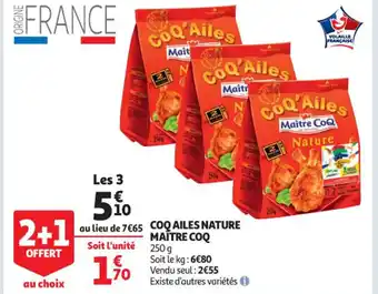 Auchan Supermarché Coq Ailes Nature Maitre Coq offre