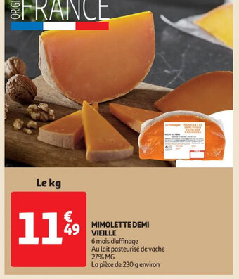 Auchan Supermarché Mimolette demi Vieille offre