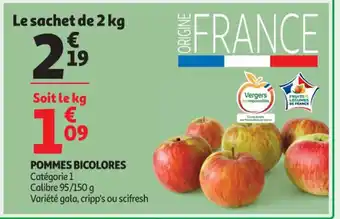 Auchan Supermarché Pommes Bicolores offre