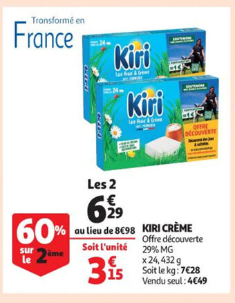 Auchan Supermarché Kiri Creme offre