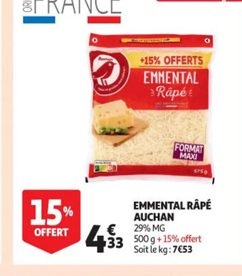 Auchan Supermarché Emmental Rape Auchan offre