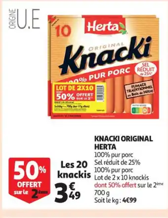 Auchan Supermarché Knacki Original Herta offre