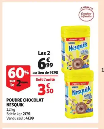 Auchan Supermarché Poudre Chocolat Nesquik offre