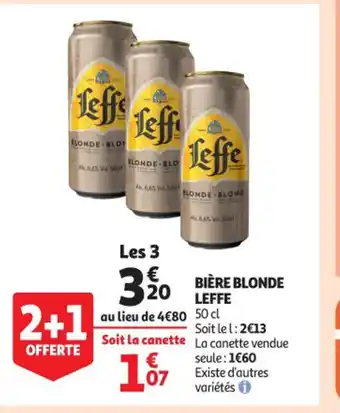 Auchan Supermarché Biere Blonde Leffe offre