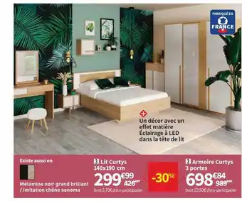Conforama Lit ou armoire curtys offre