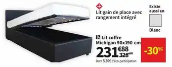 Conforama Lit coffre michigan offre