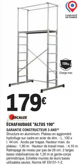 E.Leclerc Brico Échafaudage offre