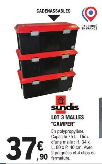 E.Leclerc Brico Lot 3 malles offre