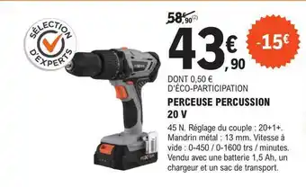 E.Leclerc Brico Perceuse percussion 20v offre
