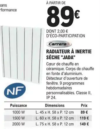E.Leclerc Brico Radiateur à inertie sèche offre