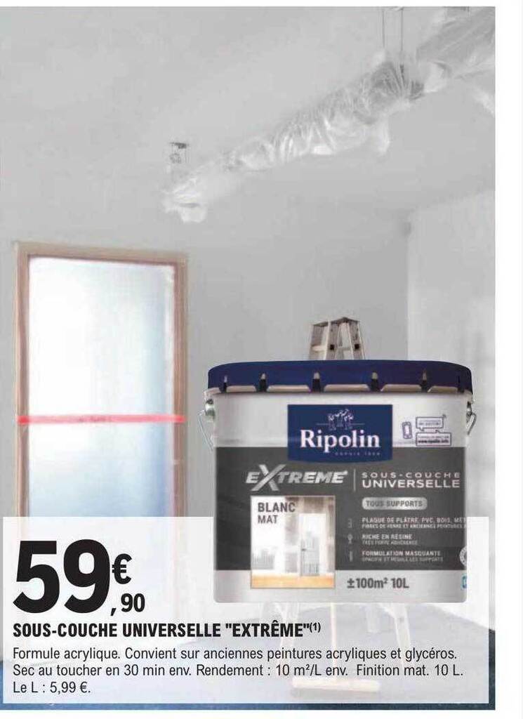 Promo Souscouche universelle chez E.Leclerc Brico