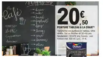 Peinture tableau à la craie dulux valentine