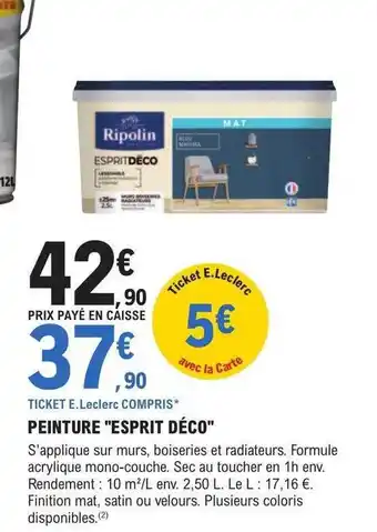 E.Leclerc Brico Peinture offre