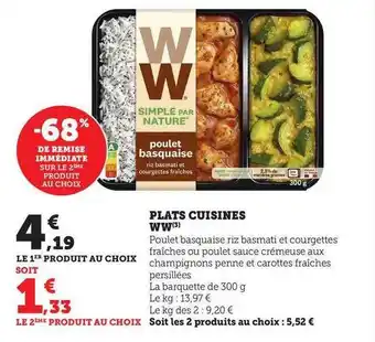 U Express Plats cuisinés ww offre