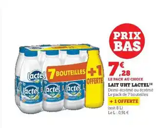 U Express Lait uhd lactel offre