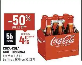 Casino Shop Coca-cola goût original -50% sur le 2ème offre