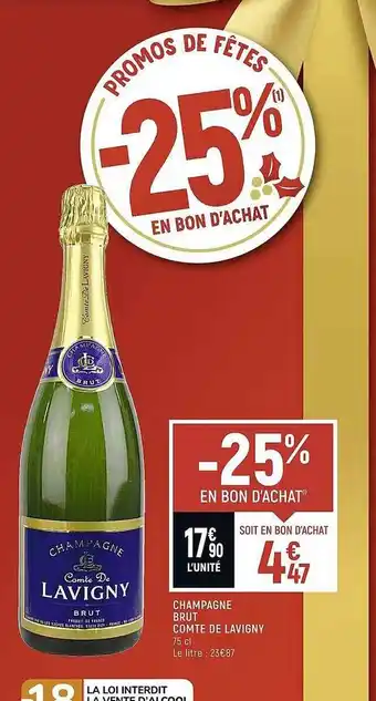 Vival Champagne brut comté de lavigny offre