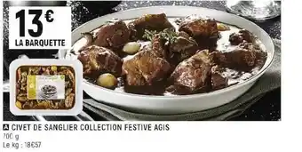 Civet de sanglier collection festive agis