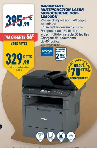 Bureau Vallée Imprimante multifonction offre