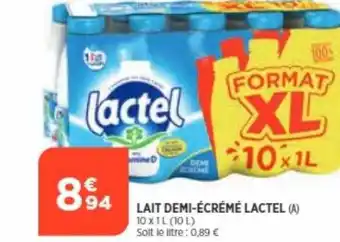 Bi1 Lait demi-écrémé lactel offre