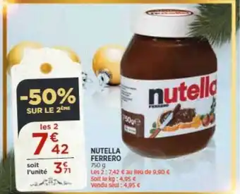Bi1 Nutella ferrero offre