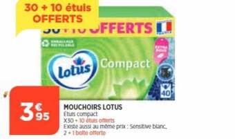 Bi1 Mouchoirs lotus offre