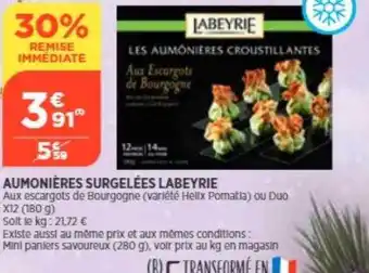 Bi1 Aumonières surgelées labeyrie offre