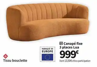 Conforama Canapé fixe 3 places lua offre
