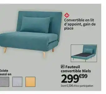 Conforama Fauteuil convertible niels offre