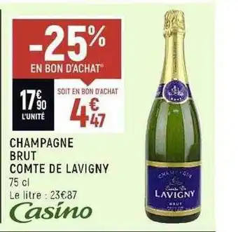 Casino Shop Champagne brut comte de lavigny casino offre