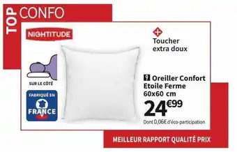 Conforama Nightitude oreiller confort etoile ferme offre