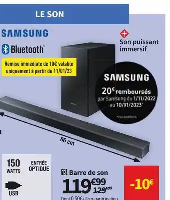Samsung barre de son