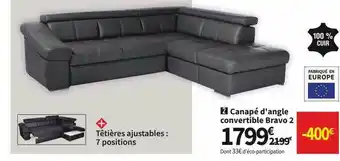Conforama Canapé d'angle convertible bravo 2 offre