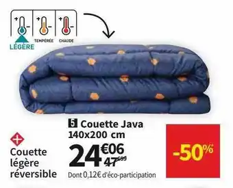 Conforama Couette java offre