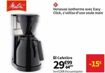 Conforama Melitta cafetière offre