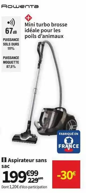 Conforama Rowenta aspirateur sans sac offre