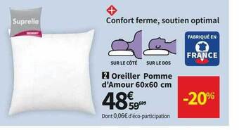 Conforama Oreiller pomme d'amour offre