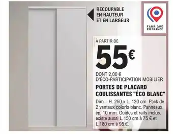 E.Leclerc Brico Portes de placard coulissantes offre