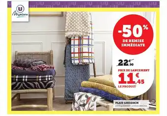 Hyper U Plaid 125 x 150 cm u maison offre