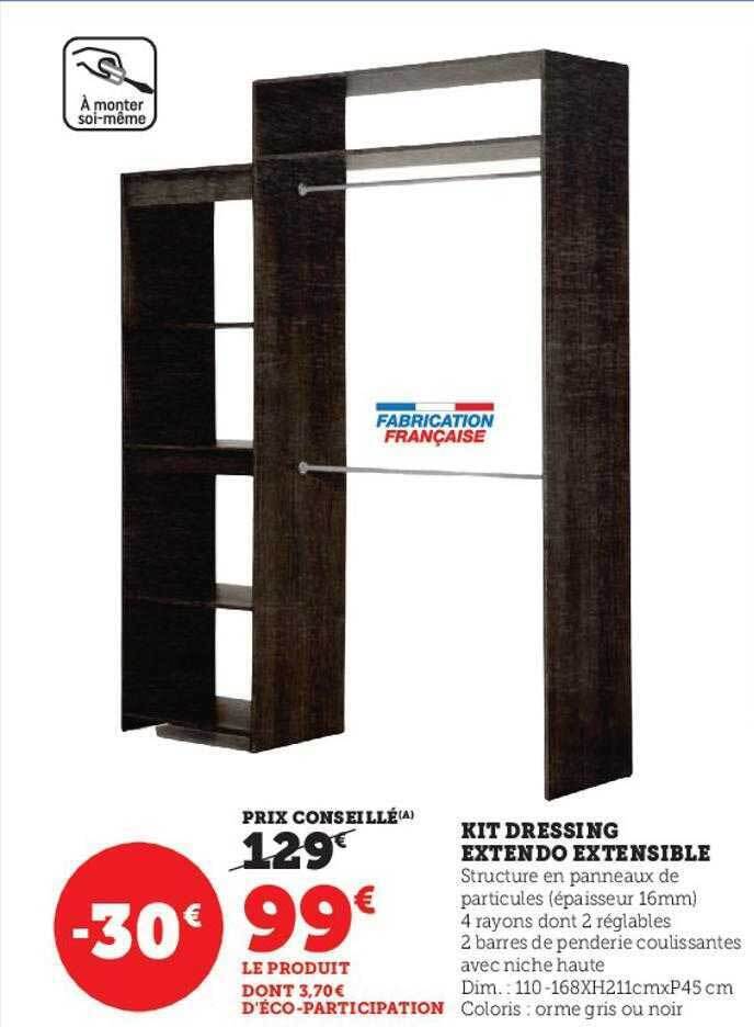 Promo Kit dressing extendo extensible chez Hyper U