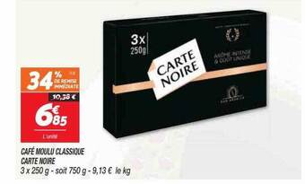 Netto Café moulu classique carte noire offre