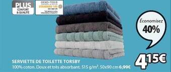 JYSK Serviette de toilette torsby offre