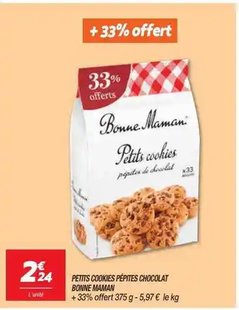 Netto Petits cookies pépites chocolat bonne maman offre