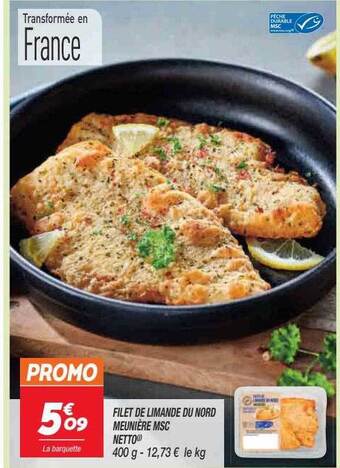Netto Filet de limande du nord meunière msc netto offre