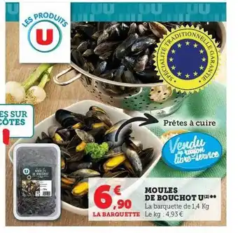 Super U Moules de bouchot u offre