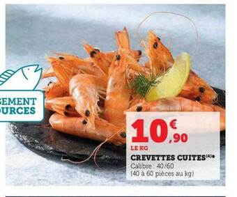 Super U Crevettes cuites offre