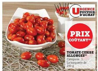 Super U Tomate cerise allongée offre